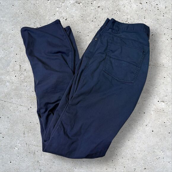 Mountain Khakis AMK Navy Blue Pants Men’s Size 32x34 Straight Slim Tailored Fit - Picture 1 of 10